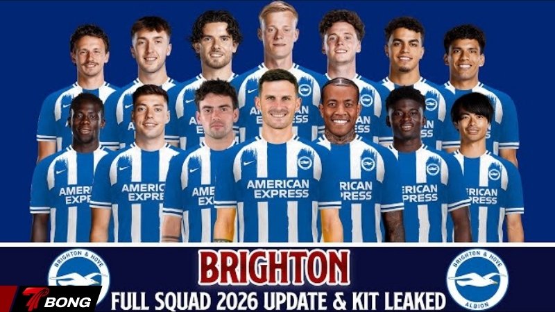 Đội hình đầy đủ mùa giải hiện tại cảu Brighton
